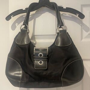 Prada Black Shoulder Bag with Silver Accents